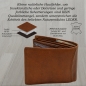Preview: flevado Voll Leder Herren Ledergeldbörse RFID Schutz Hochwertig und Qualitativ Voll Leder Portemonnaie